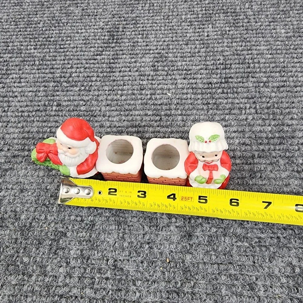 Vintage‎ Santa & Mrs. Claus Taper Candle Holders